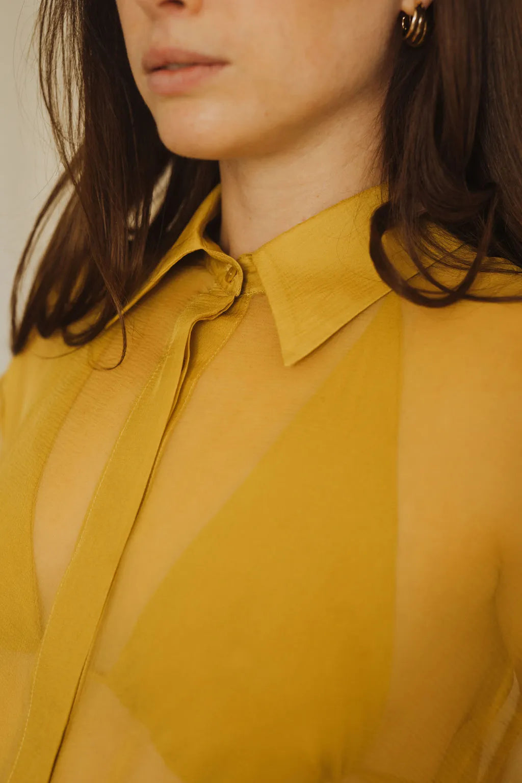 chemise en mousseline de soie pour femme chic