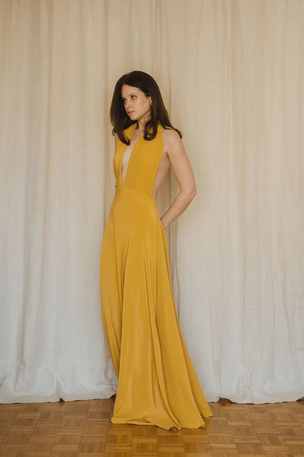 Long Backless Silk Dress | MORACE Morace Long Backless Silk Dress | MORACE Morace
