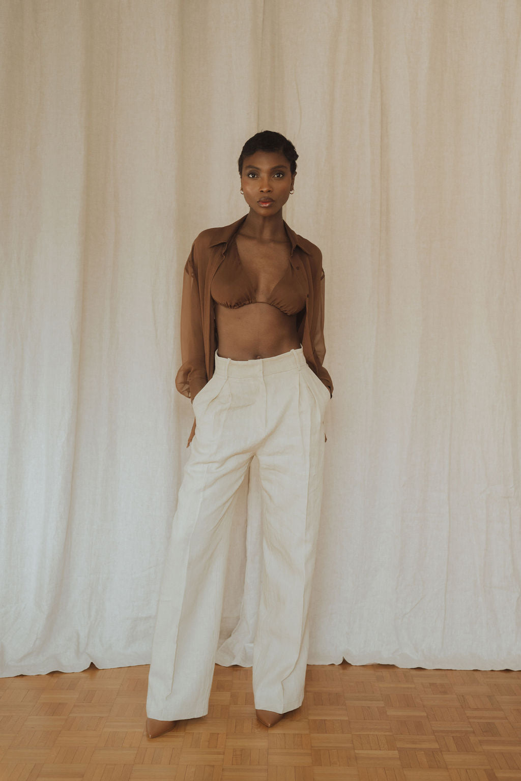 Pantalon en Lin pour Femme MORACÉE – Moracée - Main Image